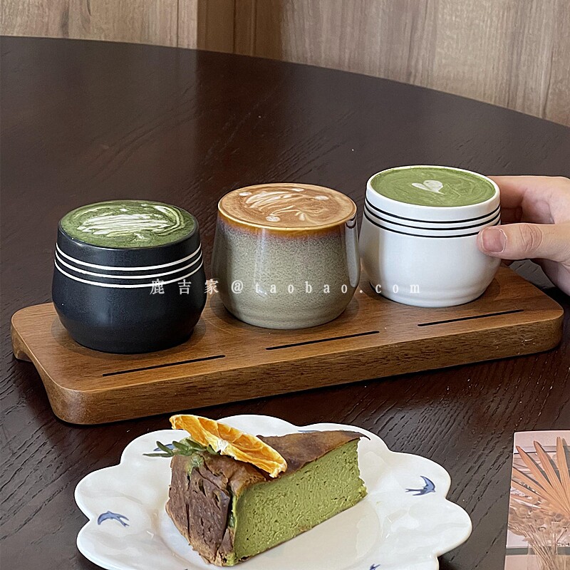 简约大口杯加厚陶瓷咖啡杯