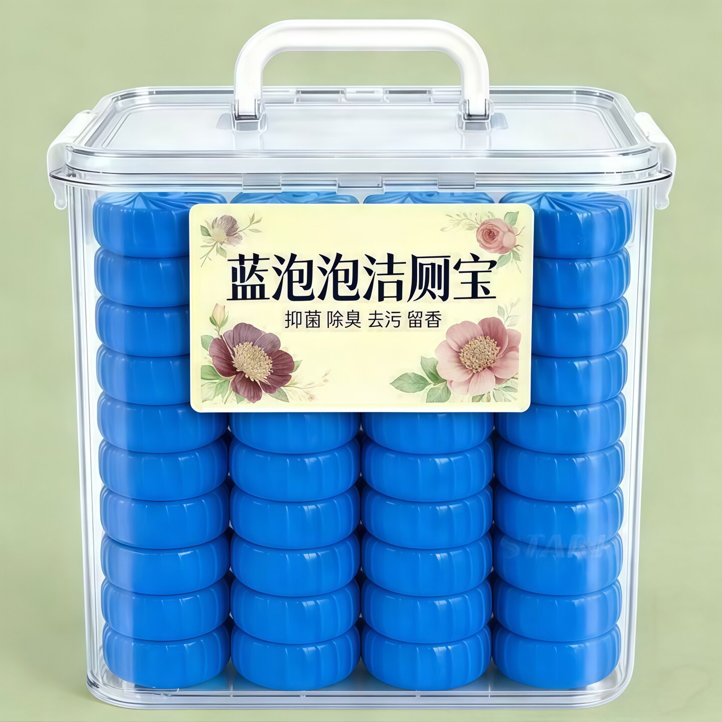 蓝泡泡马桶洁厕宝除菌清香