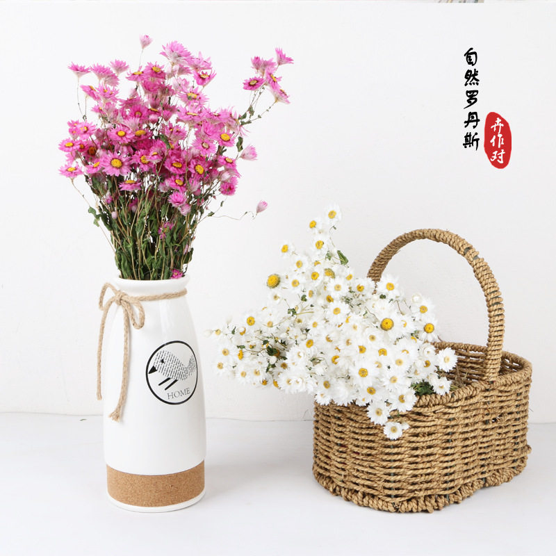 干花罗丹斯小蜡菊花束鲁丹鸟干花花束家居装饰情人节礼物