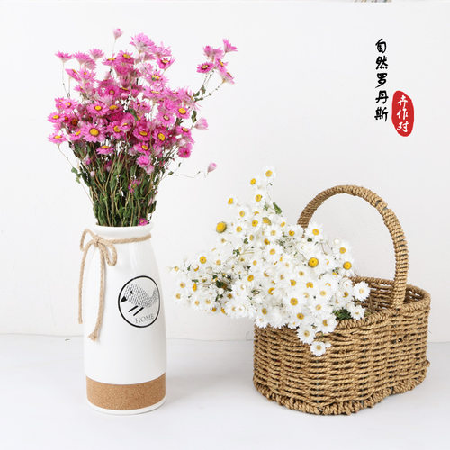 干花罗丹斯小蜡菊花束鲁丹鸟干花花束家居装饰情人节礼物