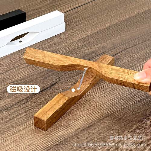 现货实木锅垫磁吸十字形餐桌隔热垫厨房砂锅垫式锅具底座餐垫