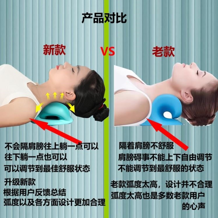 수면용 경추 생리적 만곡교정 교정기 튀어나온 안티아치목 앞으로 기울어짐 후귀백용 특수베개 견인력