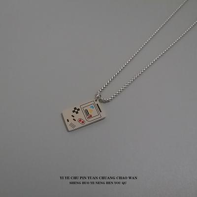 一页出品！个性掌上小时候游戏机造型项链男女情侣项链吊坠不掉色