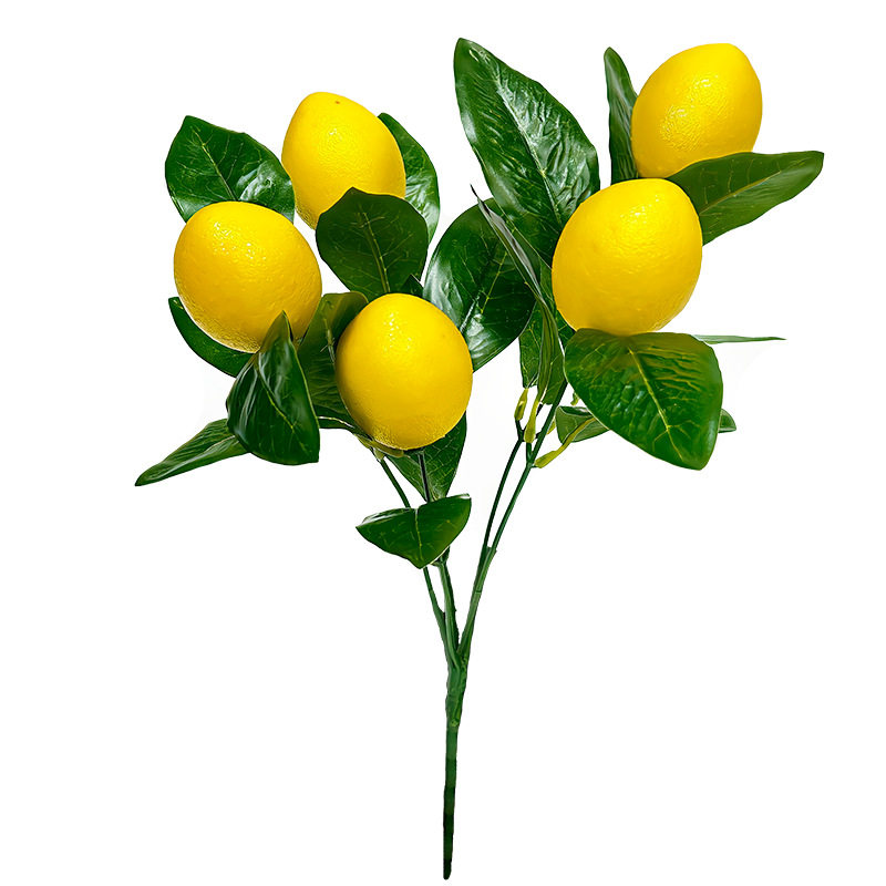 仿真柠檬枝果北欧花绿植
