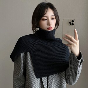 围巾女秋冬季新款时尚外搭套头围脖女色韩版脖套毛线针织披肩潮