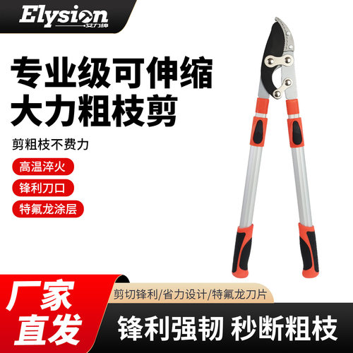 跨境剪刀修枝剪果枝剪刀树枝剪刀大力剪园林工具可伸缩粗枝树枝剪