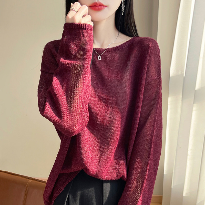 早秋显瘦宽松针织打底衫女2026新款春秋内搭上衣洋气大码女装毛衣
