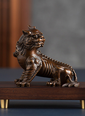 高档礼品神兽瑞兽地藏王坐骑谛听铜工艺礼品摆饰家居办公室桌面柜