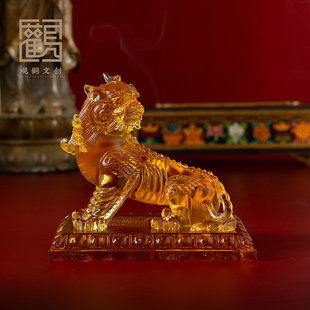 九华山琉璃谛听摆件神兽地藏王菩萨坐骑客厅玄关居家供奉车载摆放