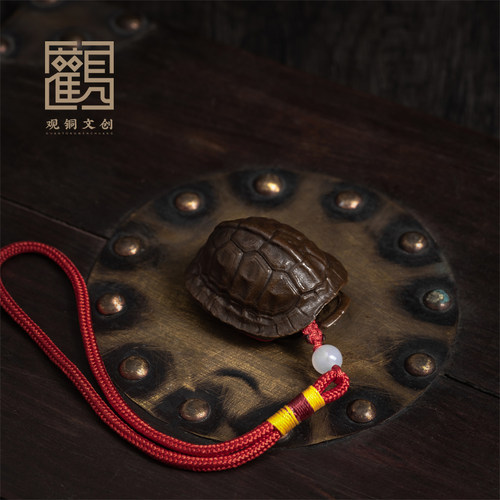 摇卦龟壳富甲天下龟甲高档手把件