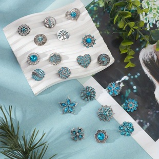 吊坠扣子工厂直销 noosa点钻扣子手镯 B1000 纯色18mm 2023新款