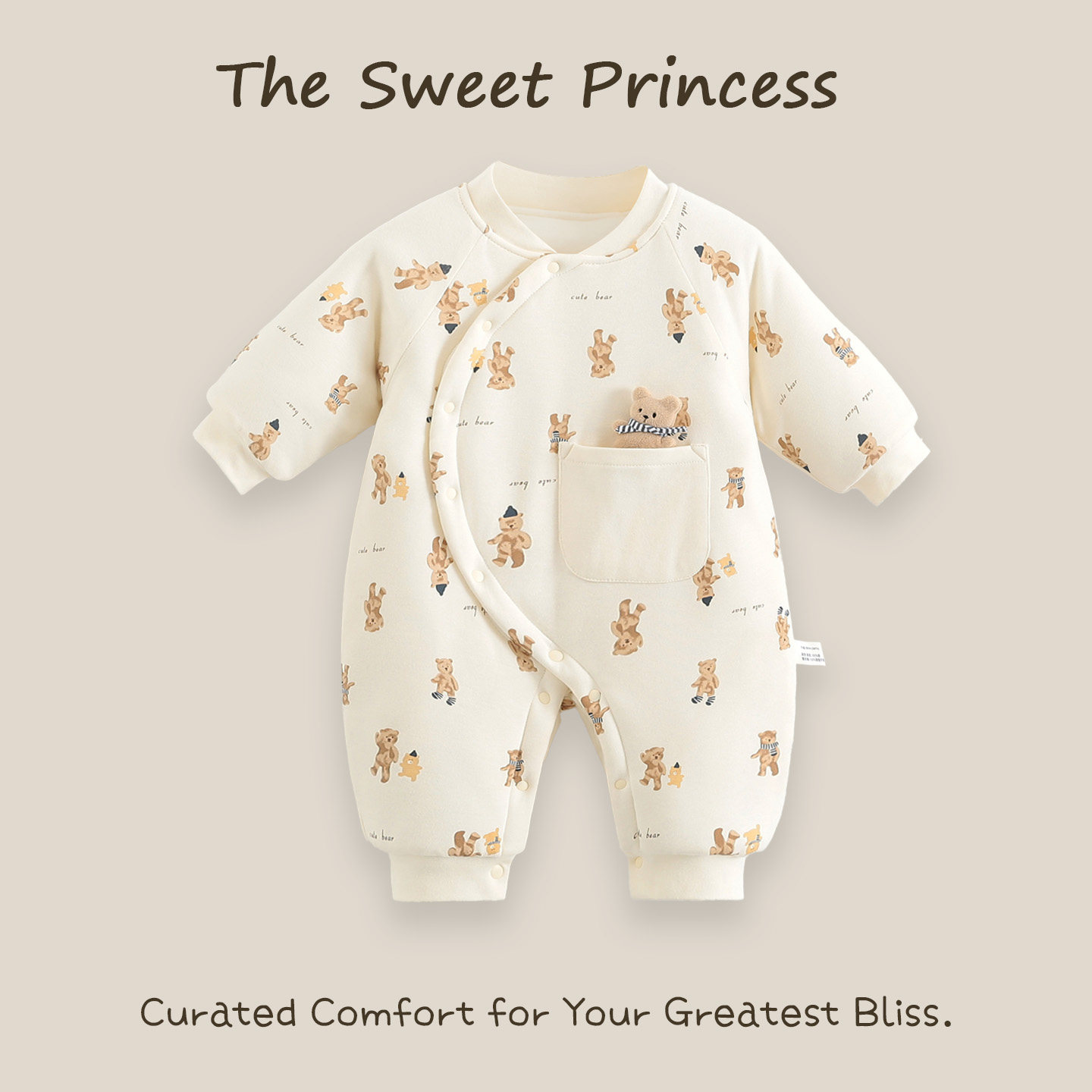 新生婴儿外出连体衣婴幼儿夹棉外套加厚抱抱服小月龄宝宝初冬衣服