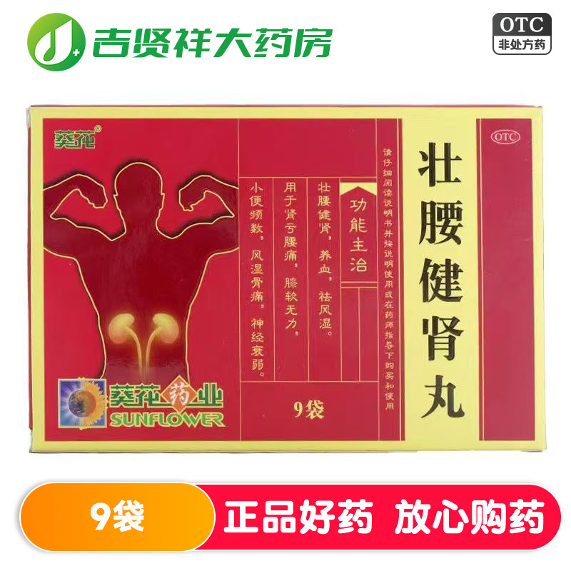 葵花壮腰健肾丸9袋 有效期至2026年10月壮腰健肾 养血 祛风湿