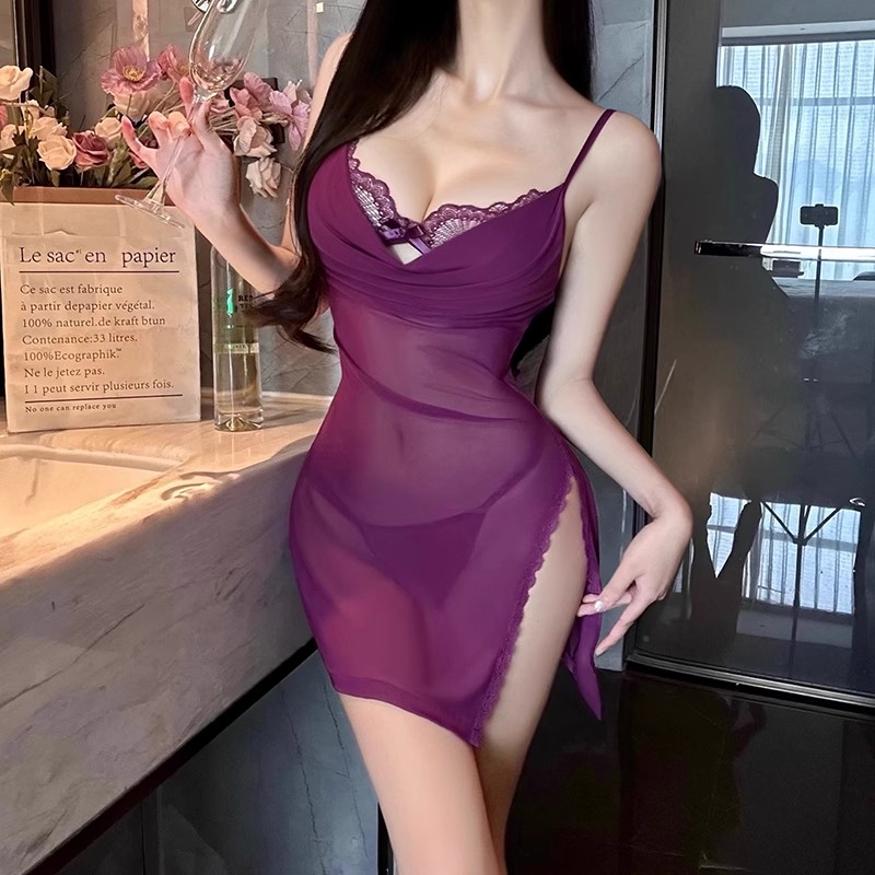 性感睡衣纯欲透视吊带睡裙不能见人情侣趣味衣服一扯就开的qq内衣