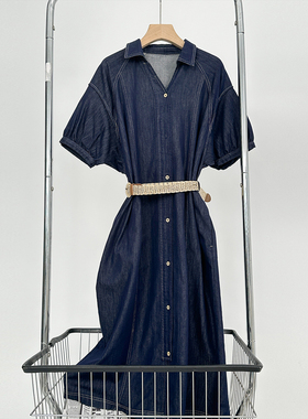 右设/25SS腰带薄牛仔连衣裙夏季新款2LFAB5B9128A