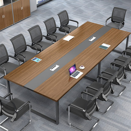简易会议桌长桌简约现代培训接待大长桌子会议室洽谈办公桌椅组合