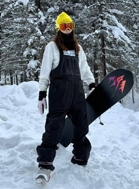 NowInSnow专业滑雪裤女背带新款防水防风保暖3l冬季单板雪裤2026
