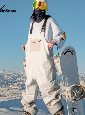 nis雪现单板滑雪背带裤女2026小众防水防风修身冬季硬壳雪裤男