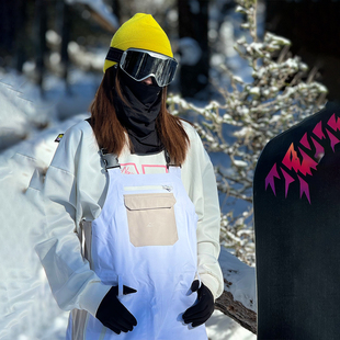 nis雪现单板滑雪裤女新款防水防风修身保暖户外专业3l白色雪裤