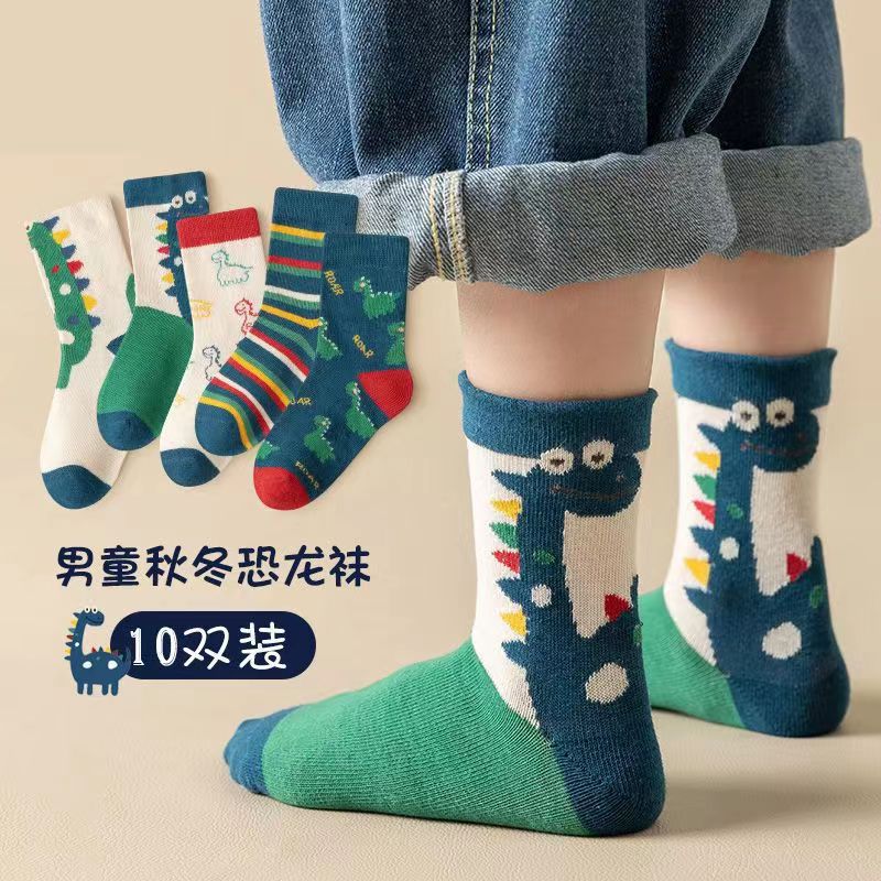 秋冬新款男女童袜子儿童袜子花朵公主女孩中大童中-第4张图片-提都小院