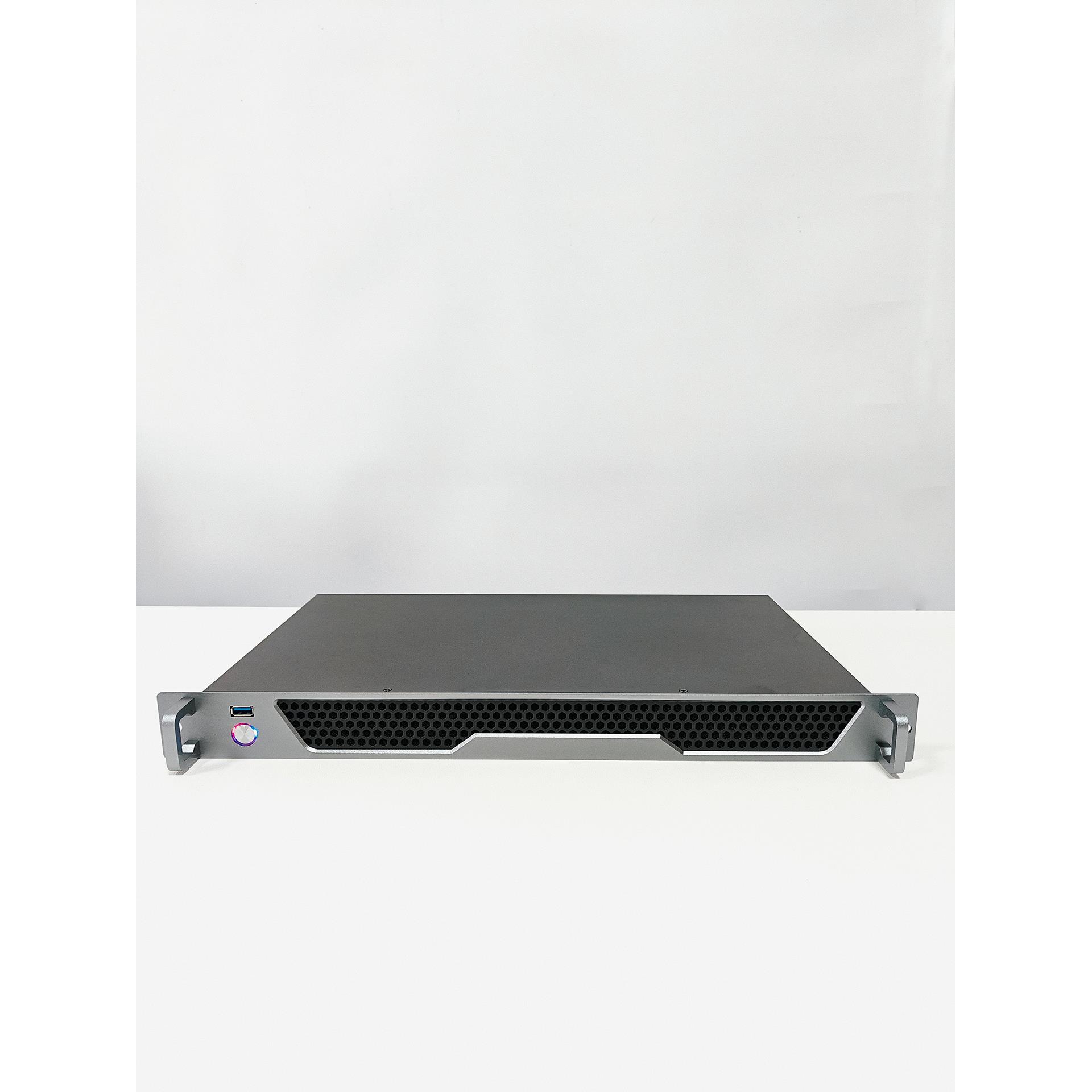 1U工业控制机箱短250深铝板Itx主板170*170防火墙监控机架服务器