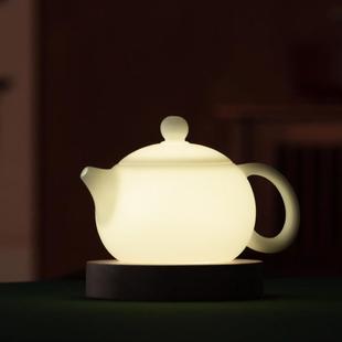 西施羊脂玉白瓷茶壶功夫茶具带过滤家用商务泡茶中式多人商用