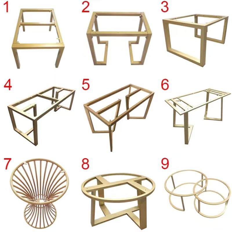 定制茶几架桌脚支架岩板桌子脚会议桌腿茶几腿碳素钢方形圆形底座