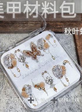 萨帕塔秋叶蝶款美甲钻材料包