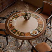 糖仙棕圆桌皮革餐桌布隔热垫耐高温防油防水复古美式 轻奢高级感