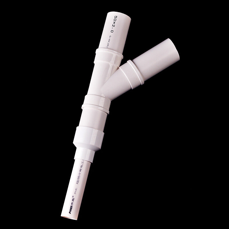 pvc地漏三通排水管三通阳台下水塑料三通