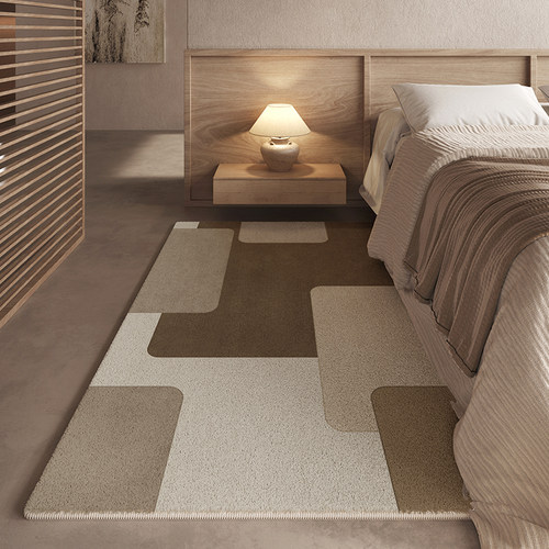 地毯卧室床边毯2025新款侘寂风家用免洗可擦客厅沙发毛绒地垫隔音