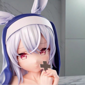 肉感少女Q手办修女兔耳娘二次元 美少女模型玩具桌面机箱摆件国产