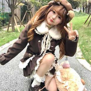 【JK】榛巧可可短款毛呢外套装女冬季小个子呢子学院风jk制服