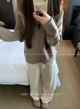 LIBBY高品质外套「多频率穿搭」软糯运动休闲拉链连帽长袖卫衣女