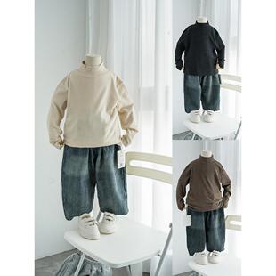 320克重，柔软舒适半高领儿童打底衫男童女童内搭中小童保暖上衣