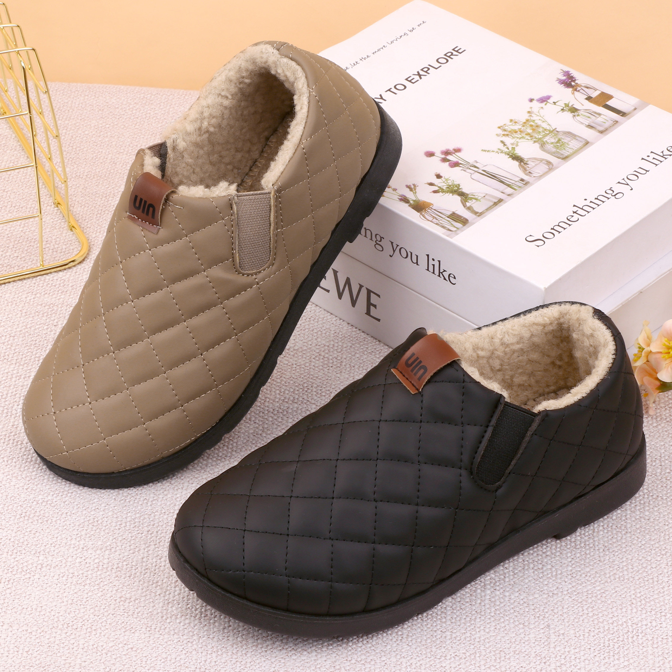 冬季老北京布鞋女棉鞋加绒加厚保暖豆豆鞋防滑妈妈鞋防水懒人鞋,女鞋,时尚雪地靴,淘宝优惠券,粉丝福利购,淘宝优惠卷