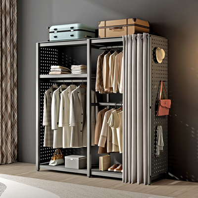 新款双侧洞洞板衣柜金属