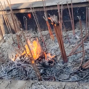 财神殿崂山香灰香炉灰玉皇龙王财神香灰道观寺庙香灰填香炉化解