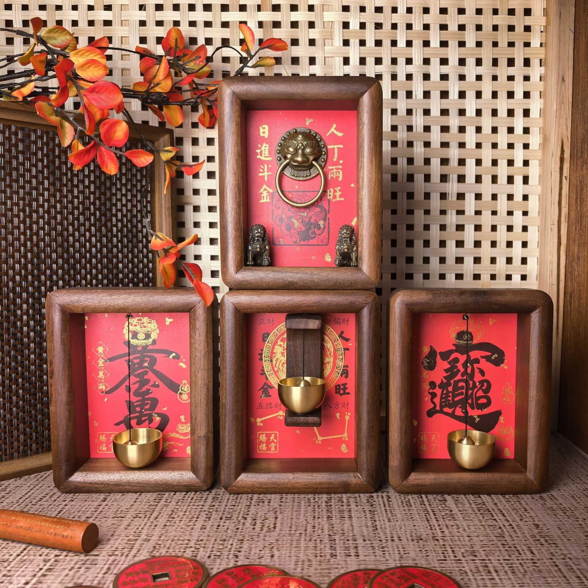 多巴胺磁吸门式入户门铃铜推门风铃冰箱贴装饰件开门铃铛乔迁礼物