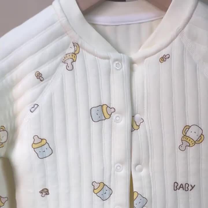 婴儿保暖套装秋冬三层夹