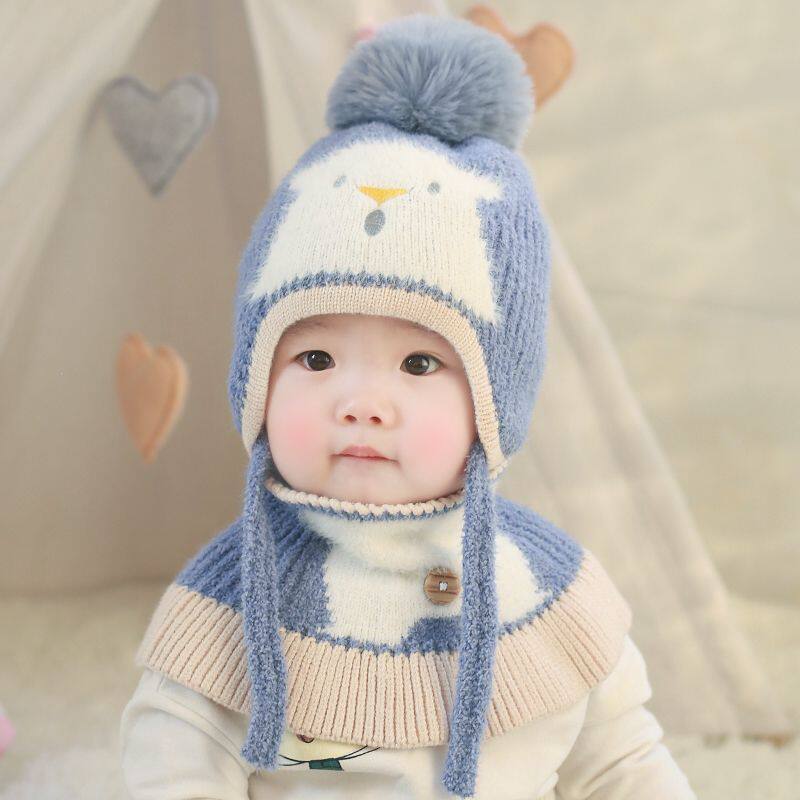 婴儿帽子秋冬婴幼儿宝宝