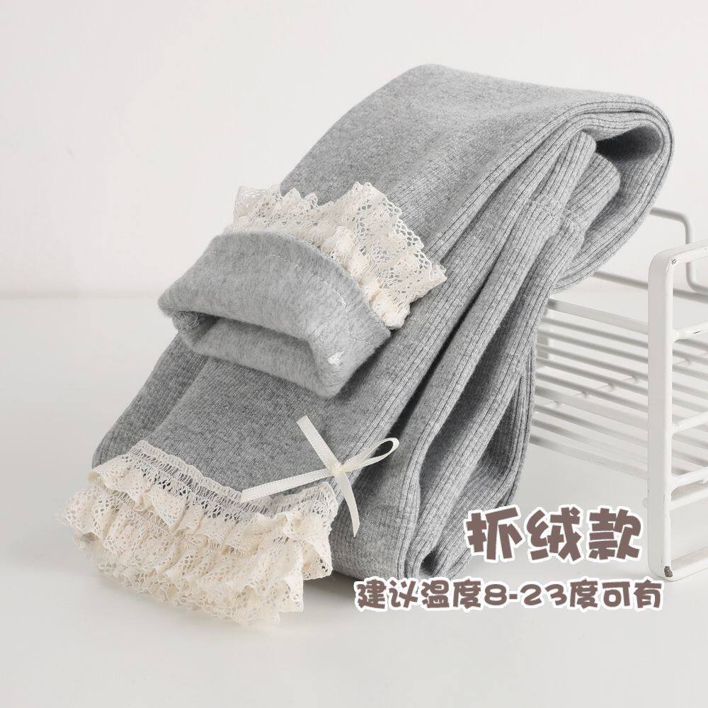 女童打底裤薄绒外穿加厚