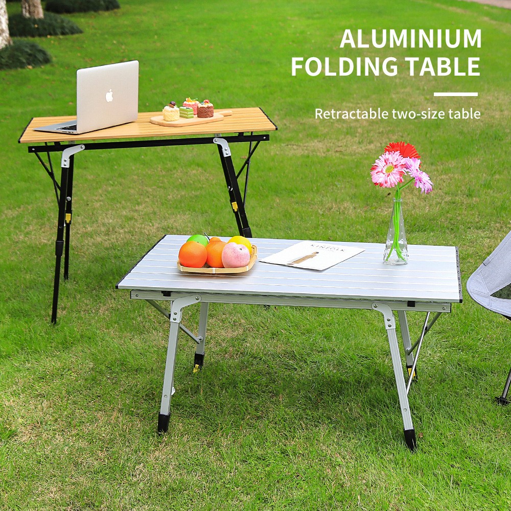 户外折叠桌便携式桌椅铝合金蛋卷桌超轻野餐露营野营用品升降桌子