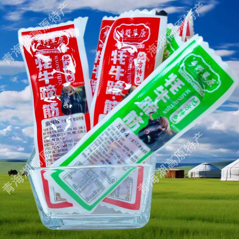 乡野草原牦牛蹄筋正宗青海特产青藏高原五香麻辣牛蹄筋休闲零食