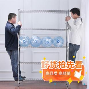 不锈钢色5层落地置物架多层收纳架层架楼梯间下阳台专用储物架