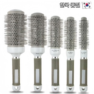 韩国美发滚梳空气造型梳陶瓷铝管毛梳蓬松卷发梳吹直发理髲店专业