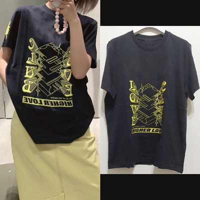 25夏季GA学院风卡通字母百搭T恤