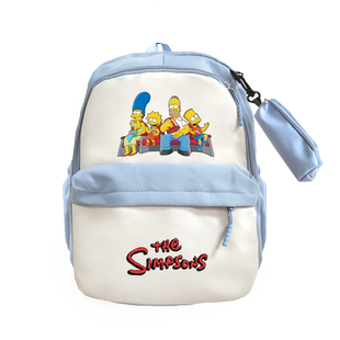 辛普森一家Simpsons动漫周边拼接双肩背包小学生书包防水款电脑包