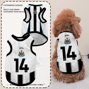 25-26赛季纽卡斯尔联队足球迷宠物背心狗狗猫咪衣服大中小防掉毛