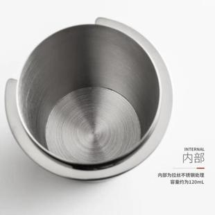 咖啡机手柄接粉器EK43磨豆机闻香杯通用 不锈钢接粉杯304加厚意式